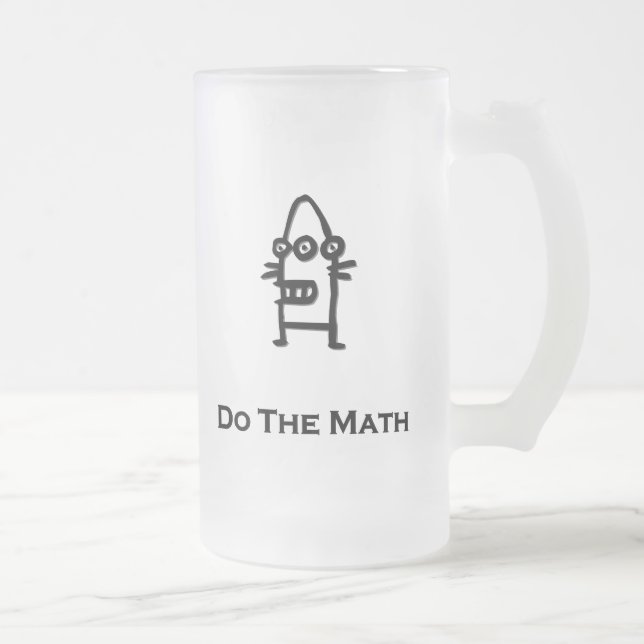 Caneca De Cerveja Vidro Jateado Três Olhos Bot Faz A Matemática (Direita)