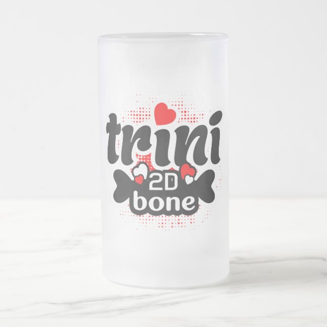Caneca De Cerveja Vidro Jateado Trini 2D Engraçado Triste Trinidadiano (Centro)