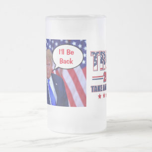 Caneca De Cerveja Vidro Jateado Trump 2024 Voltará