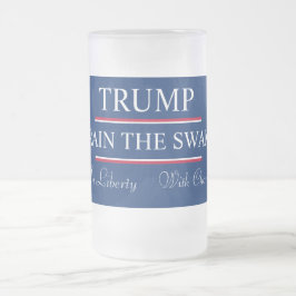 Caneca De Cerveja Vidro Jateado Trump Drena o pântano!