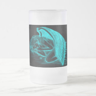 Caneca De Cerveja Vidro Jateado Um Anjo Dormindo