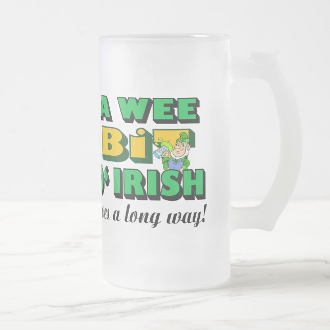 Caneca De Cerveja Vidro Jateado Um Bit Irish Mug (Direita)