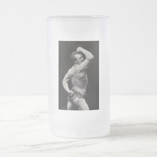 Caneca De Cerveja Vidro Jateado Um novo impulso de StrongMen Eugen Sandow Bodybuil