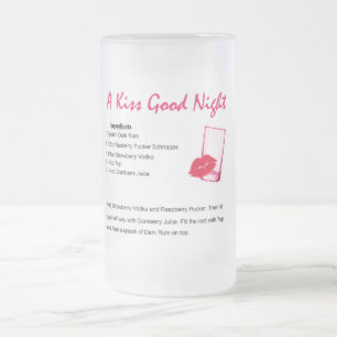 Caneca De Cerveja Vidro Jateado Uma boa noite do beijo