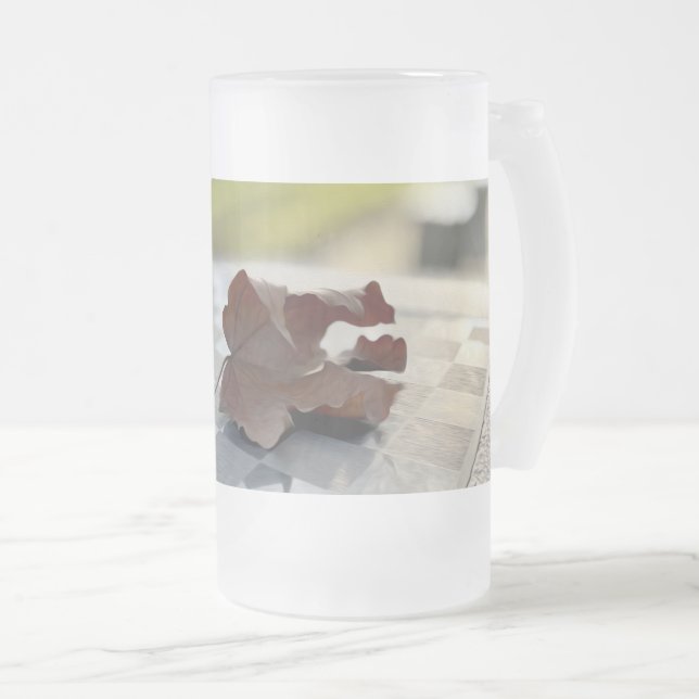 Caneca De Cerveja Vidro Jateado Uma lição de xadrez (Frente Esquerda)