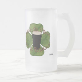 Caneca De Cerveja Vidro Jateado Uma pinta de preto