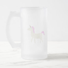 Caneca De Cerveja Vidro Jateado unicórnio