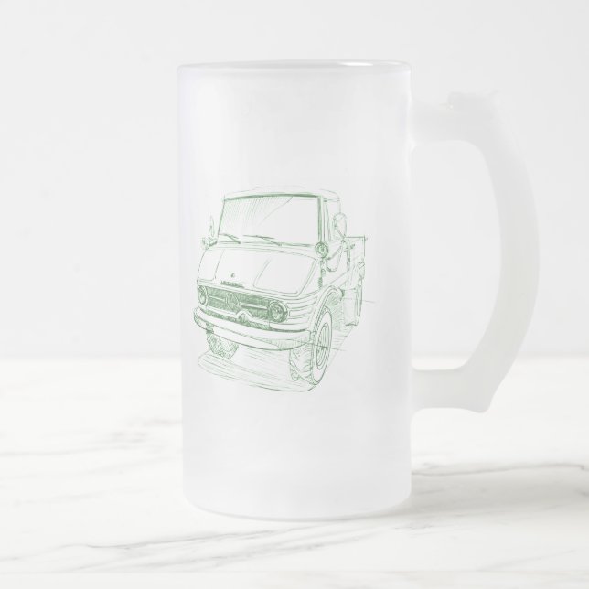 Caneca De Cerveja Vidro Jateado Unimog 421 (Direita)