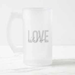 Caneca De Cerveja Vidro Jateado Urbano, moderno, simples, legal design Love Oklaho