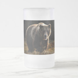 Caneca De Cerveja Vidro Jateado Urso