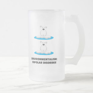 Caneca De Cerveja Vidro Jateado ursos bipolares