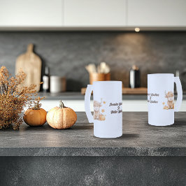 Caneca De Cerveja Vidro Jateado Vaca das Terras Altas do outono