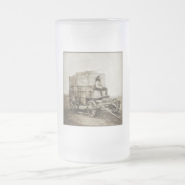 Caneca De Cerveja Vidro Jateado Vagão Fotográfico de Roger Fenton Realismo (Centro)