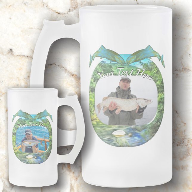Caneca De Cerveja Vidro Jateado Vallarta River South Fisheries 0366 (Criador carregado)