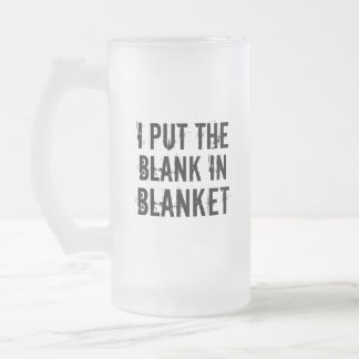 Caneca De Cerveja Vidro Jateado vazio no cobertor