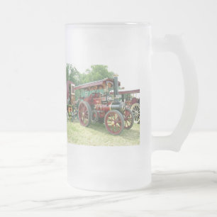 Caneca De Cerveja Vidro Jateado veículo antigo e reboque