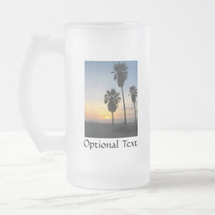 Caneca De Cerveja Vidro Jateado Venice Beach California Sunset Souvenir