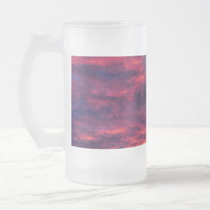 Caneca De Cerveja Vidro Jateado vermelho augural