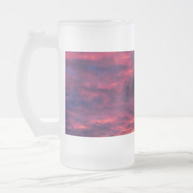 Caneca De Cerveja Vidro Jateado vermelho augural (Esquerda)