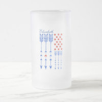Vermelho, branco, azul, bandeira, estrelas, setas,