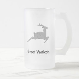 Caneca De Cerveja Vidro Jateado Verticais do Excelente de renas