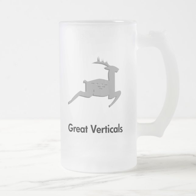 Caneca De Cerveja Vidro Jateado Verticais do Excelente de renas (Direita)