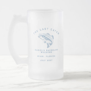 Caneca De Cerveja Vidro Jateado Viagem de Fim de Semana com Tema de Pesca Despedid