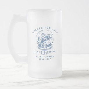 Caneca De Cerveja Vidro Jateado Viagem de Fim de Semana com Tema de Pesca Despedid
