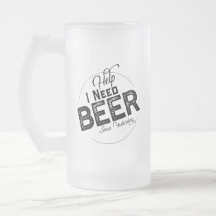 Caneca De Cerveja Vidro Jateado Viagem engraçado da piada da cerveja ou caneca do