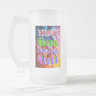 Caneca De Cerveja Vidro Jateado Víblias do Carnaval brasileiro de Natal