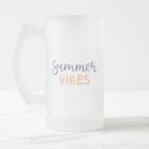 Caneca De Cerveja Vidro Jateado vibração do verão