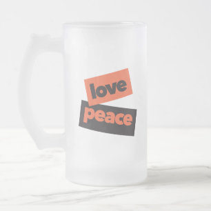 Caneca De Cerveja Vidro Jateado Vibrante, ousado, simples, design urbano de Amor P