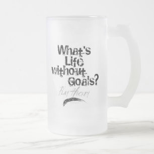 Caneca De Cerveja Vidro Jateado Vida sem Objetivos (Jogar Hóquei)