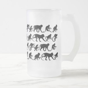 Caneca De Cerveja Vidro Jateado Vidro de cerveja do macaco