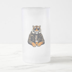 Caneca De Cerveja Vidro Jateado Vidro de Cerveja legal - Design animal único