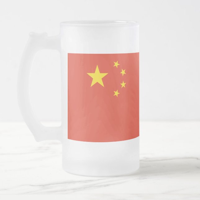 CANECA DE CERVEJA VIDRO JATEADO VIDRO DE FOSCO DA CHINA (Esquerda)