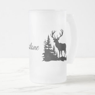 Caneca De Cerveja Vidro Jateado Vidro fosco Cama-Yellowstone Deer