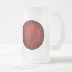 Caneca De Cerveja Vidro Jateado Vidros da lembrança da folha de bordo de Canadá 