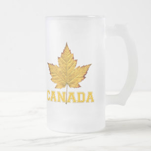 Caneca De Cerveja Vidro Jateado Vidros da lembrança de Canadá do time do colégi