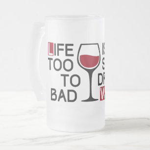 Caneca De Cerveja Vidro Jateado Vinho ruim