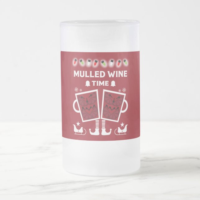 Caneca De Cerveja Vidro Jateado Vinho tinto enregelado de Natal Glühwein (Centro)