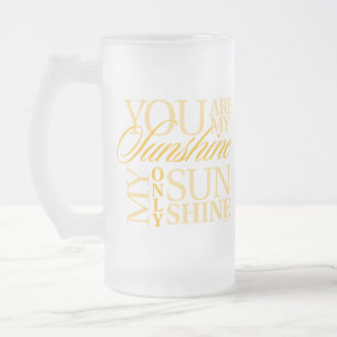 Caneca De Cerveja Vidro Jateado Você É Meu Sol