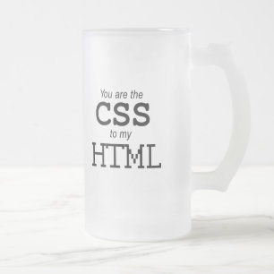 Caneca De Cerveja Vidro Jateado Você é o CSS a meu HTML