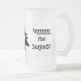 Caneca De Cerveja Vidro Jateado VOCÊ ESTÁ SÉRIO? Fosco