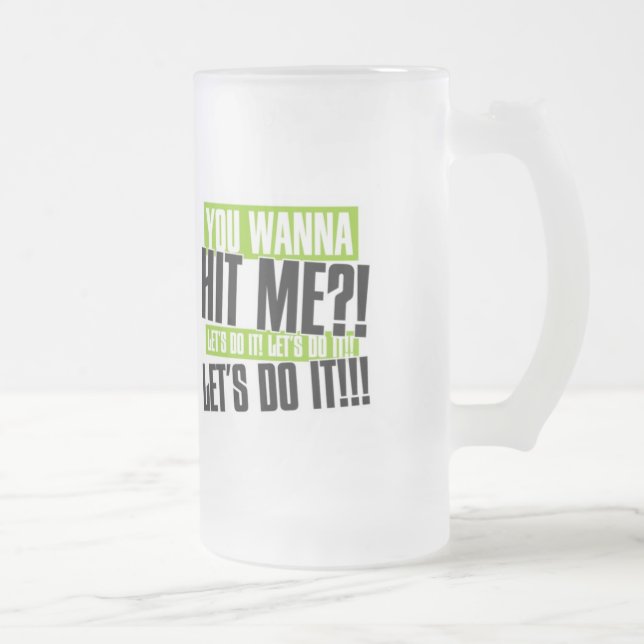 Caneca De Cerveja Vidro Jateado Você Quer Mug (Direita)
