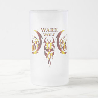 Caneca De Cerveja Vidro Jateado Ware Wolf Beer Glass