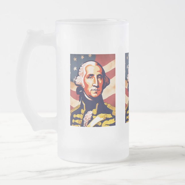 Caneca De Cerveja Vidro Jateado Washington & Co. (Esquerda)