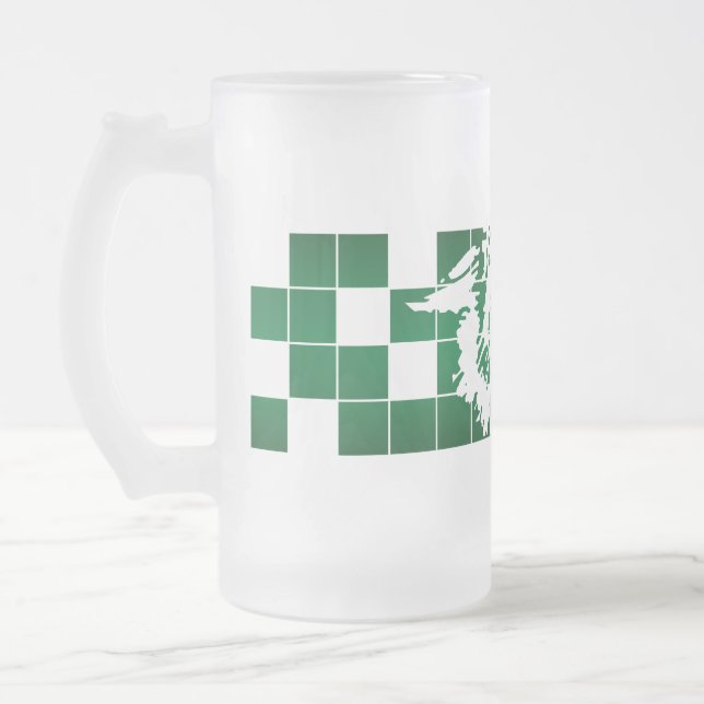 Caneca De Cerveja Vidro Jateado Wayland Union Wildcats #5 (Esquerda)