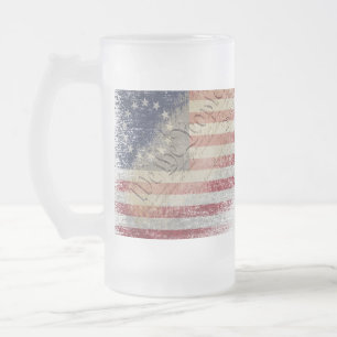 Caneca De Cerveja Vidro Jateado WE A PESSOAS Vintage Betsy Ross American Flag