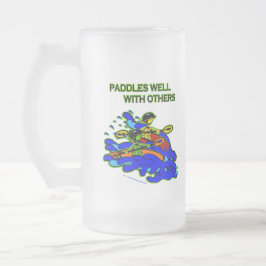 Caneca De Cerveja Vidro Jateado Whitewater rema bem com outro